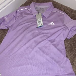 Lilac purple adidas golfing shirt